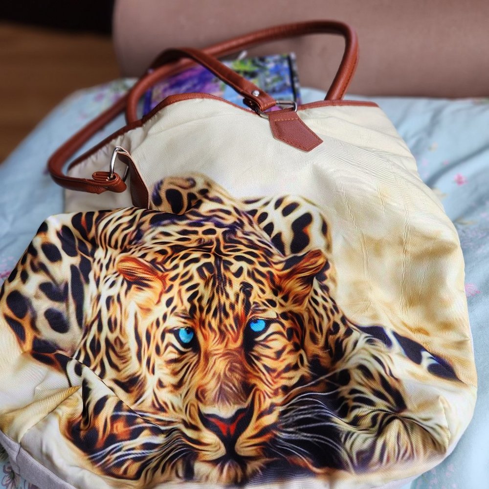 Hong Kong Collection Designer Inspired  White and Black Leopard Skin Print